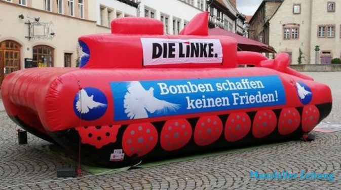 Friedens-Panzer beim Herbstfest der LINKEN in SGH