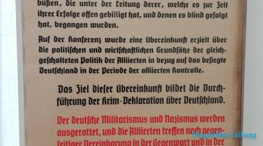 Plakat in der Ausstellung