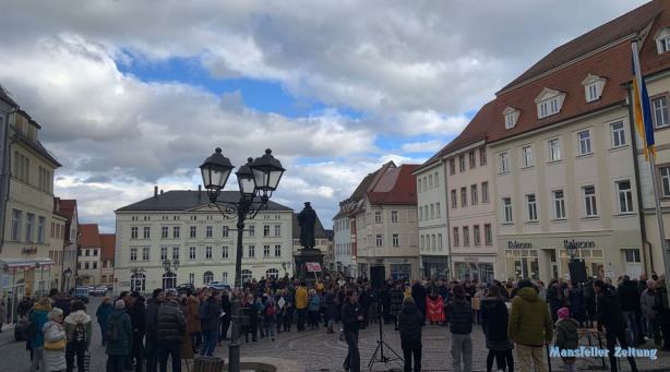 Kundgebung in der Lutherstadt Eisleben